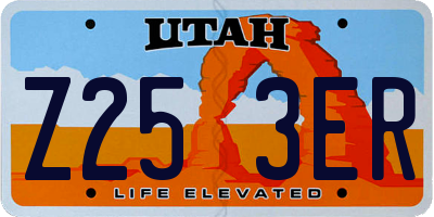 UT license plate Z253ER