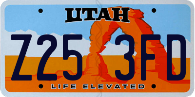 UT license plate Z253FD