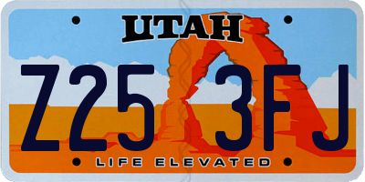 UT license plate Z253FJ