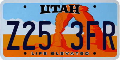 UT license plate Z253FR