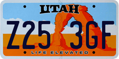 UT license plate Z253GF