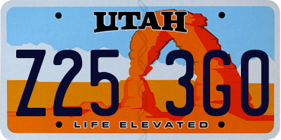 UT license plate Z253GO
