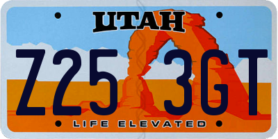 UT license plate Z253GT