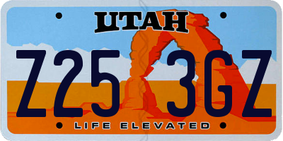 UT license plate Z253GZ