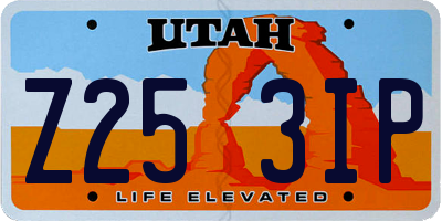 UT license plate Z253IP