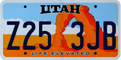 UT license plate Z253JB