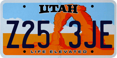 UT license plate Z253JE
