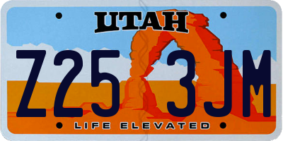 UT license plate Z253JM
