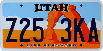 UT license plate Z253KA