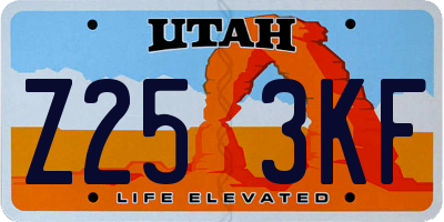 UT license plate Z253KF