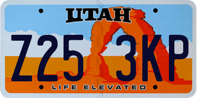 UT license plate Z253KP