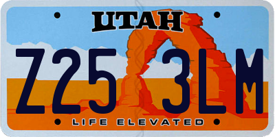 UT license plate Z253LM