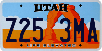 UT license plate Z253MA