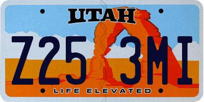 UT license plate Z253MI