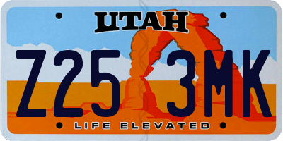 UT license plate Z253MK