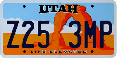 UT license plate Z253MP