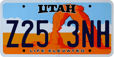UT license plate Z253NH