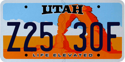 UT license plate Z253OF