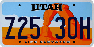 UT license plate Z253OH