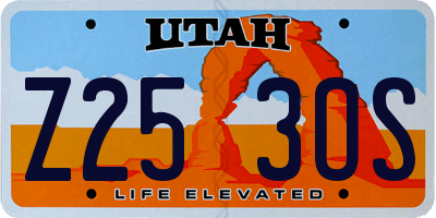 UT license plate Z253OS