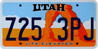 UT license plate Z253PJ