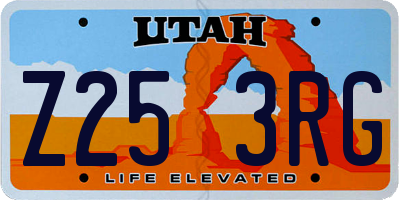 UT license plate Z253RG