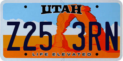UT license plate Z253RN