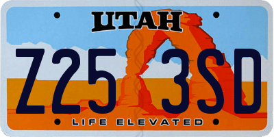 UT license plate Z253SD
