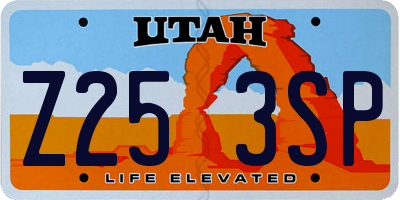 UT license plate Z253SP
