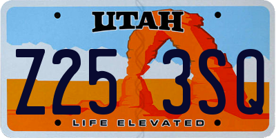 UT license plate Z253SQ