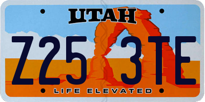 UT license plate Z253TE