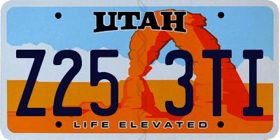 UT license plate Z253TI