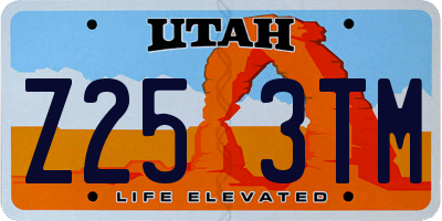 UT license plate Z253TM