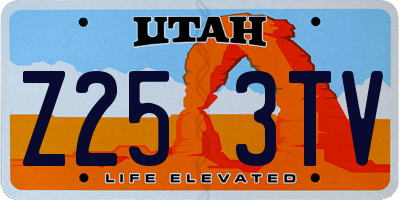 UT license plate Z253TV