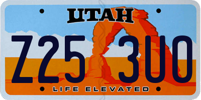 UT license plate Z253UO