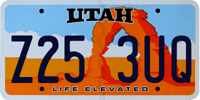 UT license plate Z253UQ