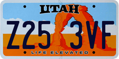 UT license plate Z253VF