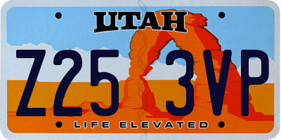 UT license plate Z253VP