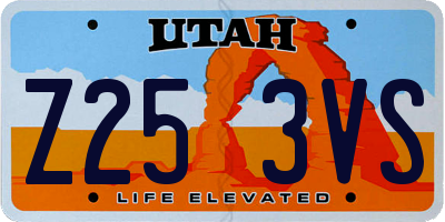 UT license plate Z253VS