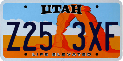 UT license plate Z253XF