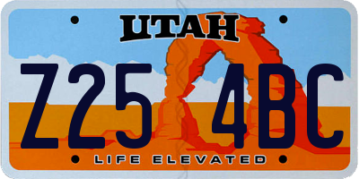 UT license plate Z254BC