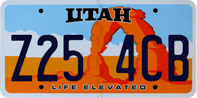 UT license plate Z254CB