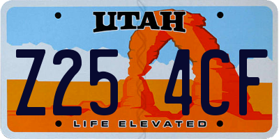 UT license plate Z254CF