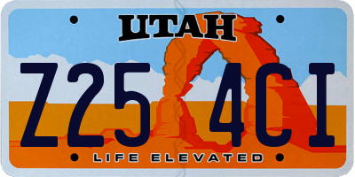 UT license plate Z254CI