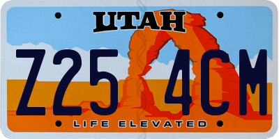 UT license plate Z254CM