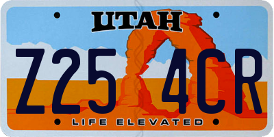 UT license plate Z254CR