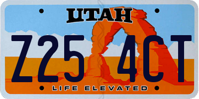 UT license plate Z254CT