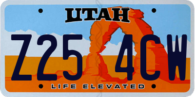UT license plate Z254CW