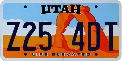 UT license plate Z254DT