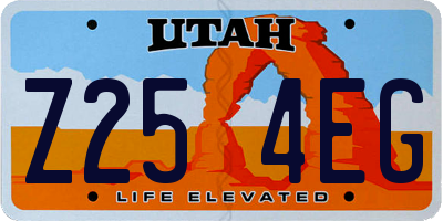UT license plate Z254EG